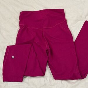 Lululemon Base Pace High-Rise Crop 23” Size 4 Magenta Purple